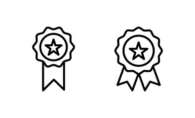 Badge icon vector. Awards icon vector. Achieve sign and symbols