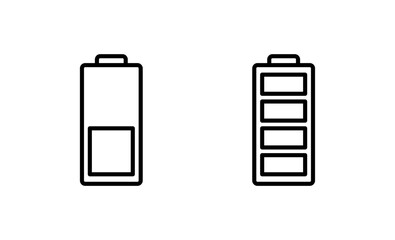Battery icon vector. battery Charging sign. battery charge level