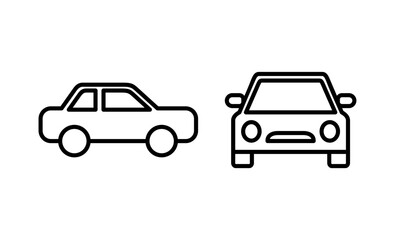 Car icon vector. car sign and symbol. small sedan