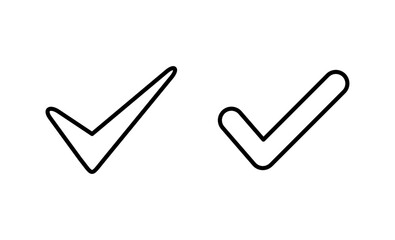 Check mark icon vector. Tick mark sign and symbol