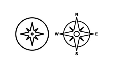 Compass icon vector. arrow compass icon sign and symbol