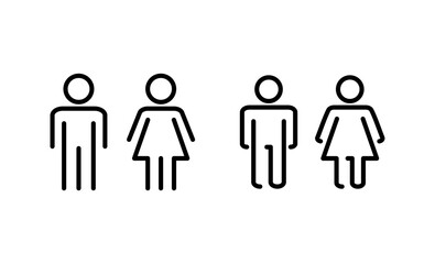 Man and woman icon vector. male and female sign and symbol. Girls and boys