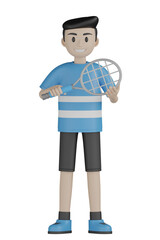 3d man doing sport activity