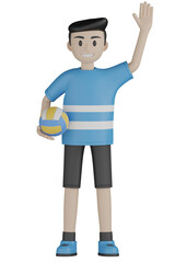 3d man doing sport activity