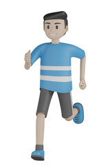 3d man doing sport activity