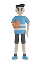 3d man doing sport activity