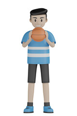 3d man doing sport activity