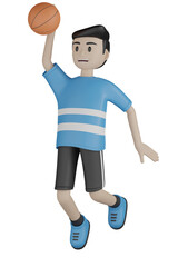 3d man doing sport activity