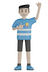 3d man doing sport activity