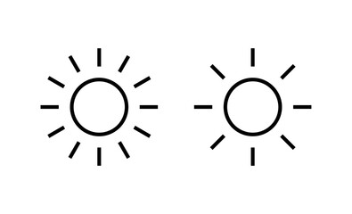 Sun icon vector. Brightness sign and symbol