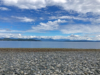 Lake and Mountains - Strait of Georgia from Vancouver Island
