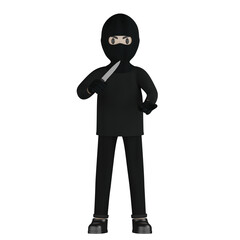 3d burglar with a briefcase