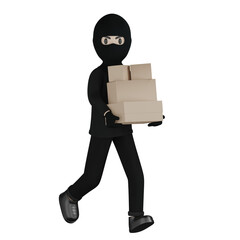 3d burglar with a briefcase