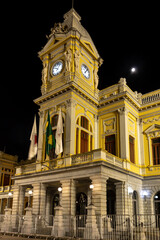 Fototapeta na wymiar night view of Praça da Estação in Belo Horizonte city, Minas Gerais, Brazil