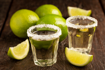 Tequila with lime and salt.