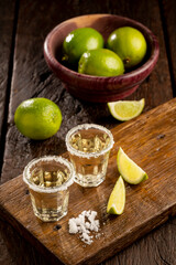 Tequila with lime and salt.
