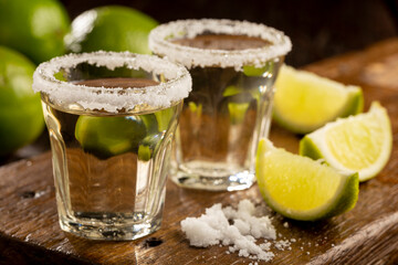 Tequila with lime and salt.