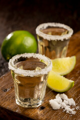 Tequila with lime and salt.