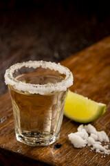 Tequila with lime and salt.
