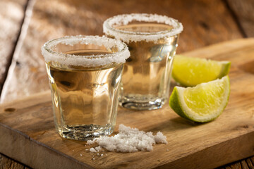 Tequila with lime and salt.