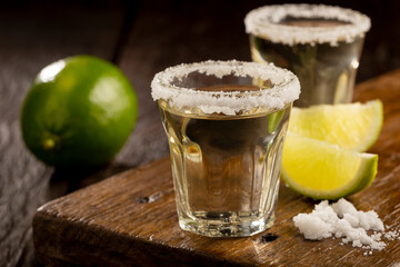 Tequila with lime and salt.