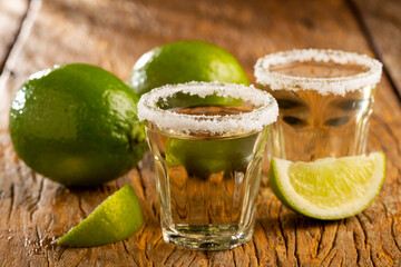 Tequila with lime and salt.