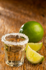 Tequila with lime and salt.