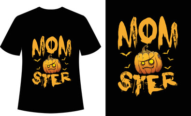 Mom Ster Typography tshirt design, halloween 