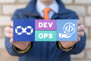 Devops Development Operations Agile Software Concept. Dev Ops Lifecycle Process.