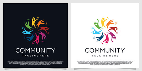 Fototapeta na wymiar Community logo design with creative concept premium vector part 6