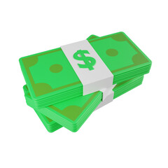 Money Stack 3D Illustration