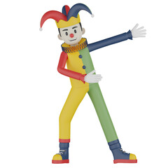 3d funny clown