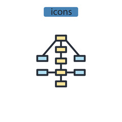 decision tree icons  symbol vector elements for infographic web