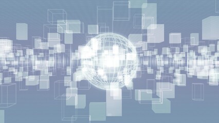 デジタルテクノロジーを連想させる背景