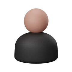 3d rendering user isolated useful for user interface, apps and web design illustration