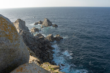 Nice place to enjoy the blue sea, the rocks and the sunset, A coruña, Spain