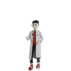 3d doctor with stethoscope