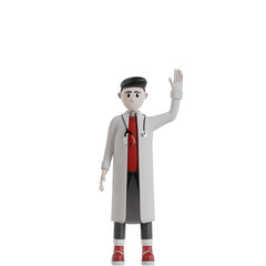 Obraz premium 3d doctor with stethoscope