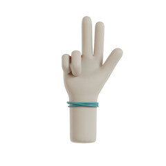Obraz premium 3d isolated hand gesture