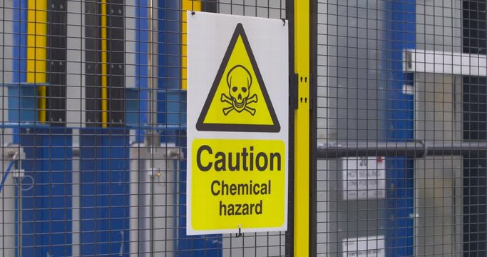 Chemical hazard warning sign work employee health and safety