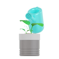 3d plant in a pot