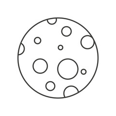 Moon concept line icon. Simple element illustration. Moon concept outline symbol design from space set. Can be used for web and mobile on white background