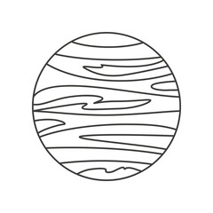 Venus, planet concept line icon. Simple element illustration. Venus, planet concept outline symbol design from space set. Can be used for web and mobile on white background