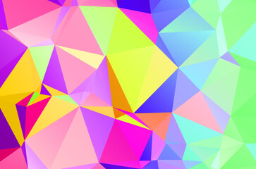 Obraz premium Geometric design for business presentations or web. Colorful swirl rainbow polygon background or frame. Abstract Rectangle