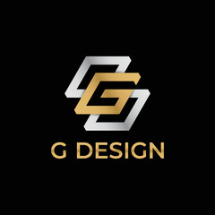 G with effect Logo design concept