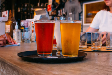 glass of beer on the table