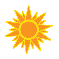 yellow sun shine symbol vector design