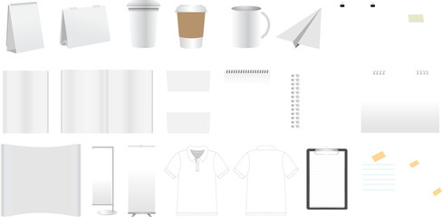White corporate identity template design