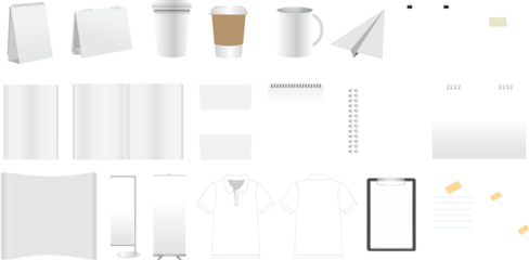 White corporate identity template design