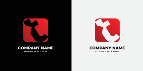 Letter T colorful gradient logo icon design template elements